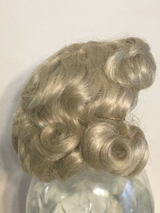 Vintage Saran Doll Wig Silvery Blonde Size 8 W117 Set