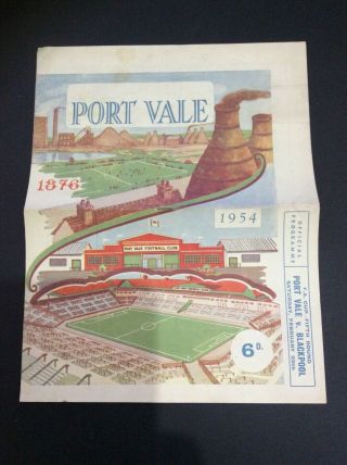 Old Rare Blackpool V Port Vale 1954 Fa Cup 5th Round Programme Fc Football Club