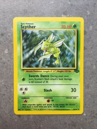Pokemon Tcg Cards Scyther 26/64 Jungle Rare Nm - M