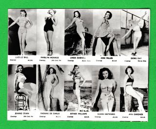 1960 Fpf Ltd Greetings Uncut Sheet With Marilyn Monroe Rare