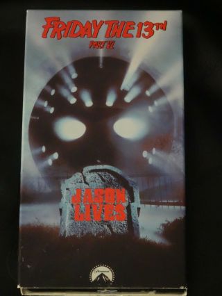Friday The 13th Part Iv: Jason Lives Rare Oop Vintage Vhs Tape Condiiton