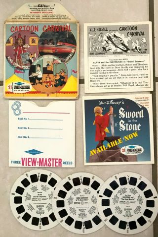 Very Rare - View - Master - Cartoon Carnival - B - 521 - Booklet - W/gerry Anderson 