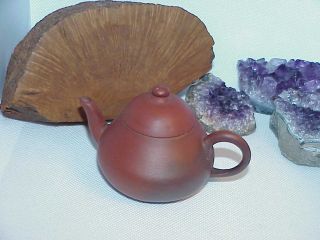 Vintage Antique Oriental Asian Chinese Yixing Red Clay Miniature Teapot Early