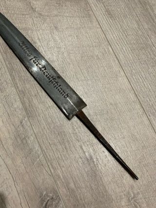 German 100 Ww2 Sa Dagger Blade By Carl Wusthof Solingen Marked 3 Rare