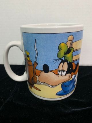 Vintage Disney Goofy Drinking Coffee Cup Mug Tea Retired Rare Large