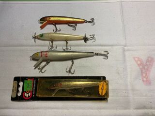 3 Cotton Cordell Refin & 1 Boy Howdy Old Fishing Lures 3