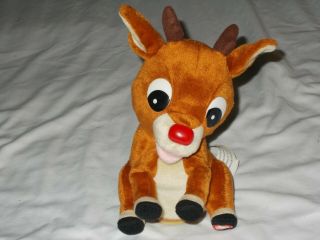 Vintage 1992 Gemmy Rare Rudolph The Red Nose Reindeer Sings Nose Glows Video