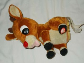 Vintage 1992 Gemmy Rare Rudolph The Red Nose Reindeer SINGS NOSE GLOWS Video 2