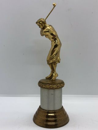 Vintage Sports Antique Dodge Inc.  Trophies 1940’s Women’s Metal Golf Trophy 3