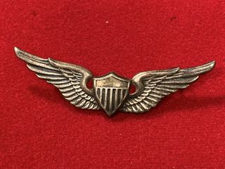 Vietnam War Era Us Army Pilot Wings Sterling Rare Maker O.  C.  Tanner Utah