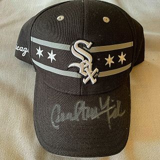 Carlton Fisk Autograph Chicago White Sox Cap Rare Signed With Stars Unfitted Hat