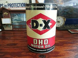 Very Rare 1930s Vintage D - X Diamond 760 Motor Oil Pricer 5 Quart Can