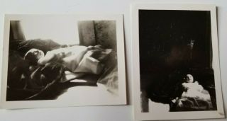 Antique Victorian Post Mortem Death Photographs 2 Baby Pics Sad