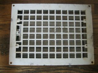 Vintage Antique Cast Iron Floor Grill Grate Heat Register Vent W/louver 16 X 12
