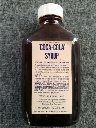 Rare 4 Oz Coca Cola Syrup Medicine Ndc 0426 - 0253 - 04 Coke