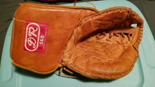 Vintage D&r Leather Hockey Goalie Glove / Trapper S4d Rare