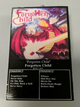 Forgotten Child S/t Cassette Tape Heavy Metal L.  A.  1986 Rare
