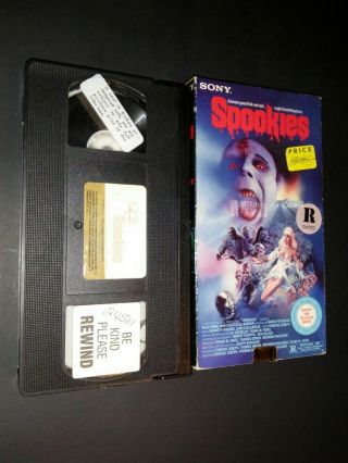 SPOOKIES VHS TAPE RARE HORROR 2