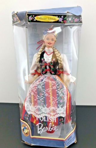 Vtg Polish Barbie 1997 Mattel Dolls Of The World 18560 Polska Polka Box Damage