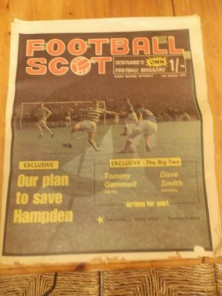 Very Rare 1st Football Scot 14th March 1970 Scottish Rangers St Johnstone Hibs
