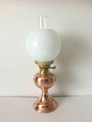 Vintage/antique Duplex Copper & Brass Oil Lamp