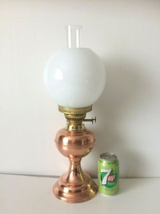 Vintage/Antique Duplex Copper & Brass Oil Lamp 2