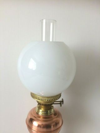 Vintage/Antique Duplex Copper & Brass Oil Lamp 3