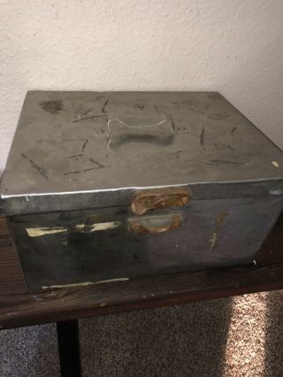 Pantry Box Vintage Strong Box - Galvanized Metal Industrial