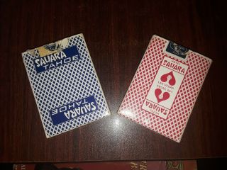 3 Rare Vintage Sahara Tahoe Hotel Casino Poker Playing Cards Red Blue Decks
