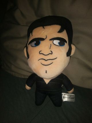Elvis Presley Memorabilia Stuffed Plush Doll Graceland Rare Plush In Black Suit