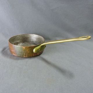 French Antique Dehillerin Copper Tined Sauce Pan Pot ø4 " 3/4