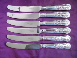 Lovely Set Of 6 Arthur Price Silver Plated Epns Kings Pattern Dessert Knives