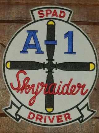 Usaf Air Force 5 " X 4 " Color Spad Driver A - 1 Skyraider Flight Jacket Patch: Rare