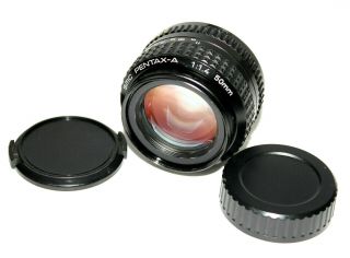 Pentax Smc Pentax - A 50mm F/1.  4 Mf Prime Lens K Mount - Shape - Rare