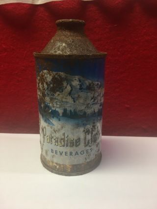 Paradise Beverages Cone Top Soda Can Rarely Seen