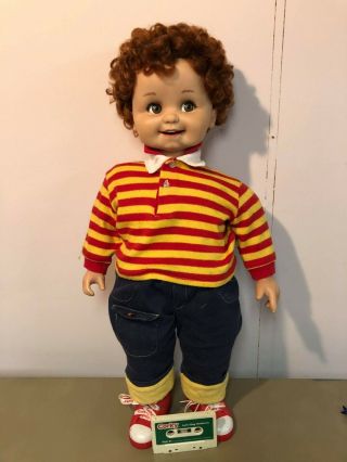 Vintage 1986 Playmates Talking Corky Boy Doll Rare With Two Tapes