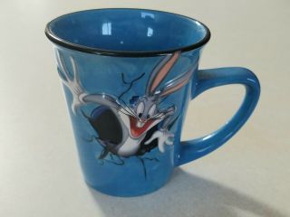 Rare Bugs Bunny Coffee Mug Cup 3d Bugs Looney Tunes Xpres Warner Bros Blue