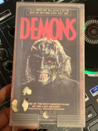 Demons Vhs Lamberto Bava Dario Argento Italian Horror Oop Rare Cult Gore 1986