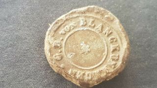 Rare Very Old Foreign Lead Bag Seal Found In Yorkshire England L79q