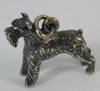 Vtg Rare Sterling Silver James Avery Retired Miniature Schnauzer Dog Charm