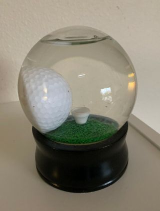 Rare Golf Ball Snow Globe Man Cave Mind Game Challenge Tee Gift