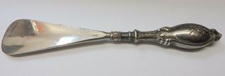 Solid Silver Handle: Antique Shoe Horn: Hm Birmingham 1911: Henry Williamson: