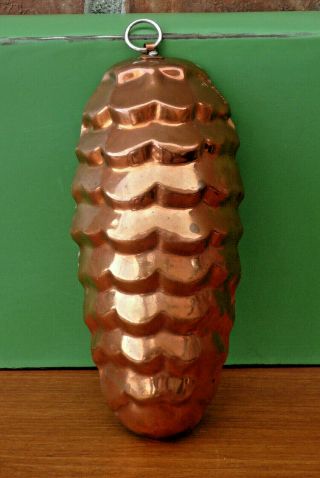 Rare Vintage Wagner Copper Pinecone Pine Cone Mold Tin Lined Western Germany