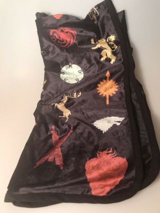 Rare Game Of Thrones Blanket Throw Gift Family House Crests