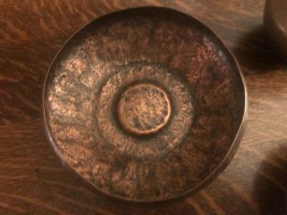 Arts & Crafts Mission hand Hammered Copper Vase bowl set roycroft stickley era 3