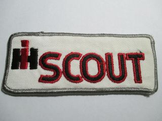 International Harvester Scout Patch.  Rare,  Vintage,  Nos 4 1/2 X 2 Inch