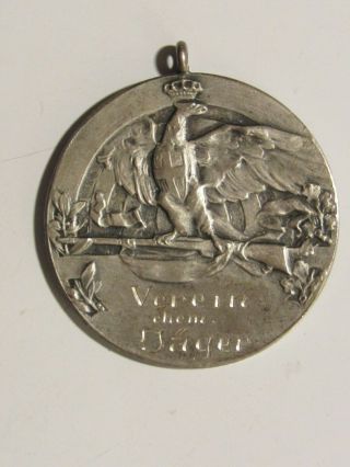 Pre War Antique German Hunting And Shooting Club Shooting Championship Medal