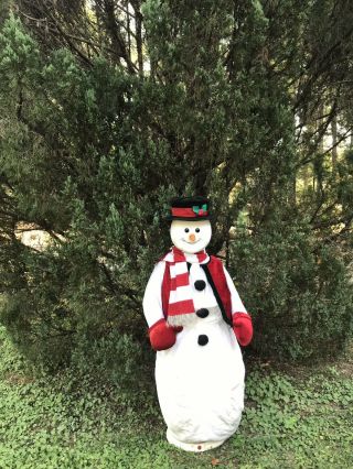 Rare Gemmy Animated Snowman 5 ' Life Size 2004 3