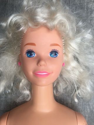 Barbie My Life Size Doll 1976 1992 Totally 90’s Heart Eyes Permed Bangs