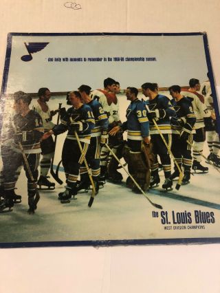 Rare 68 - 69 St Louis Blues Nhl Hockey Vinyl Record Ex.  Stanley Cup
